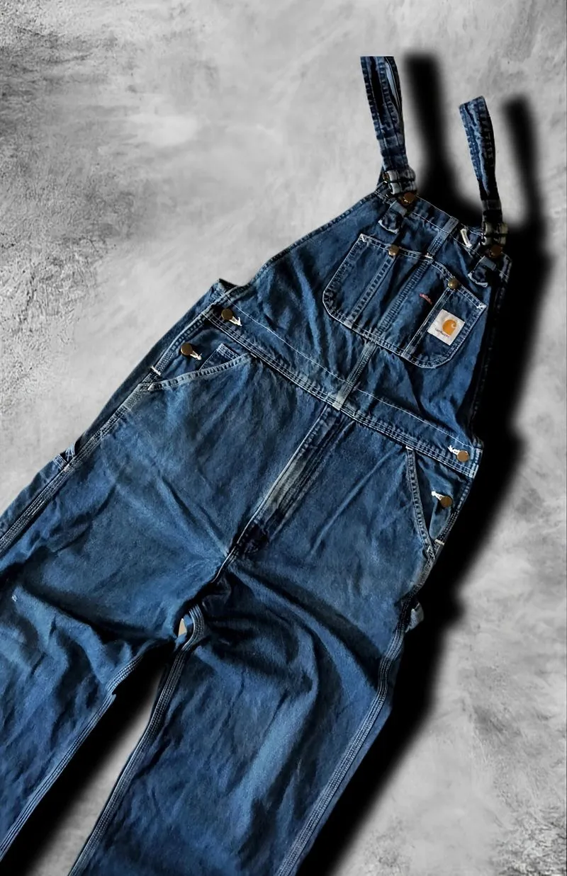 CARHARTT Original Denim Overall Carpenters Size XL photo 1