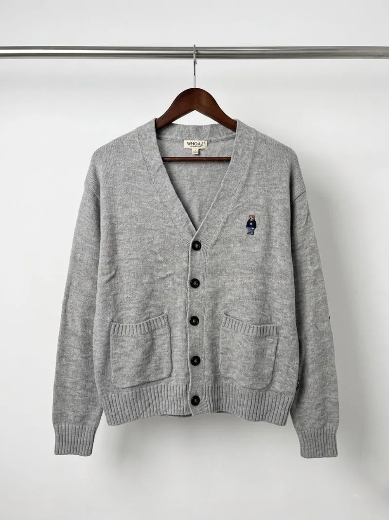WHO AU Cardigan Oversize Rajut Pria Tebal photo 1