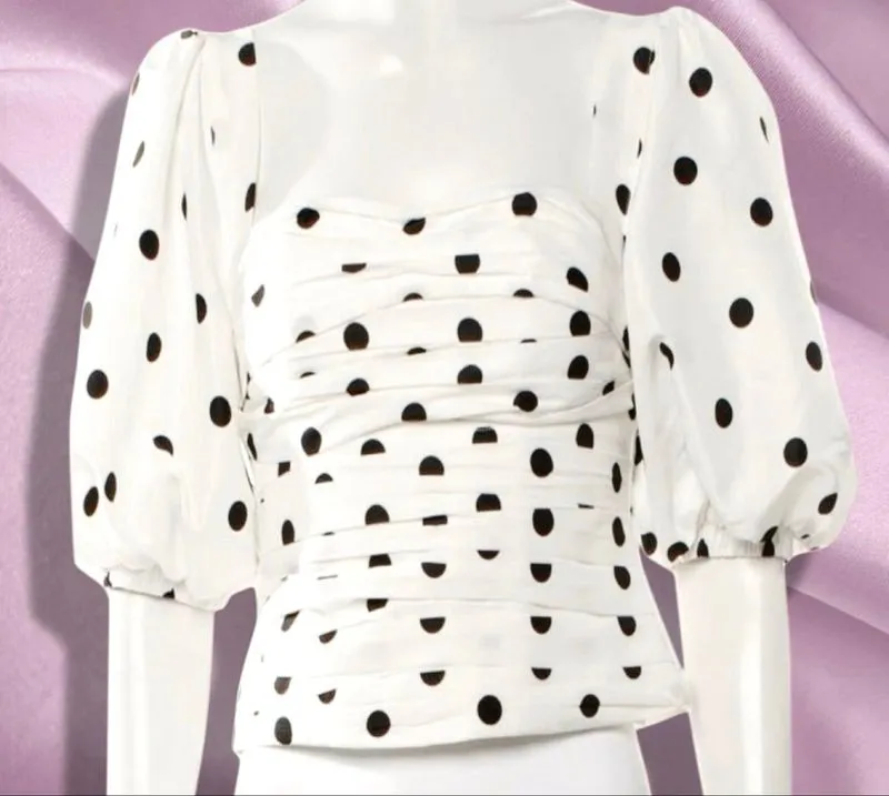 Self Portrait Taffeta Polkadot Top photo 1