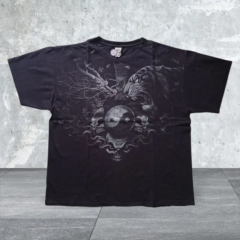 T-Shirt Skull Tiger Dragon  photo 1
