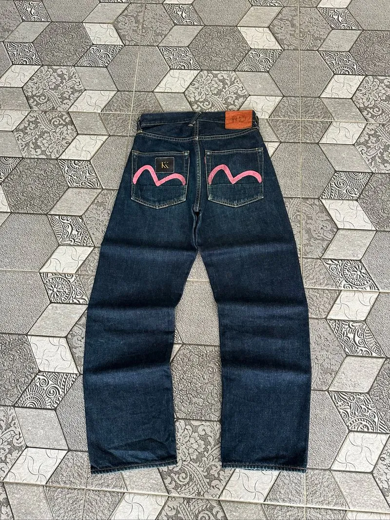 EVISU NO 2 LOT 2001 PINK SEAGULL SELVEDGE DENIM photo 1