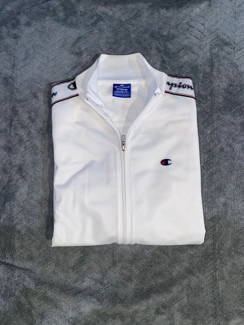 Champion Streetwear Sportswear Track jacket Pria white photo 1