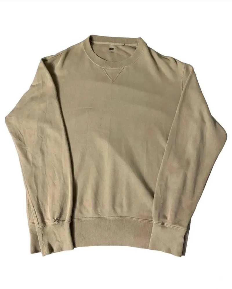 Uniqlo Indie Sweater Pria tan brown photo 1