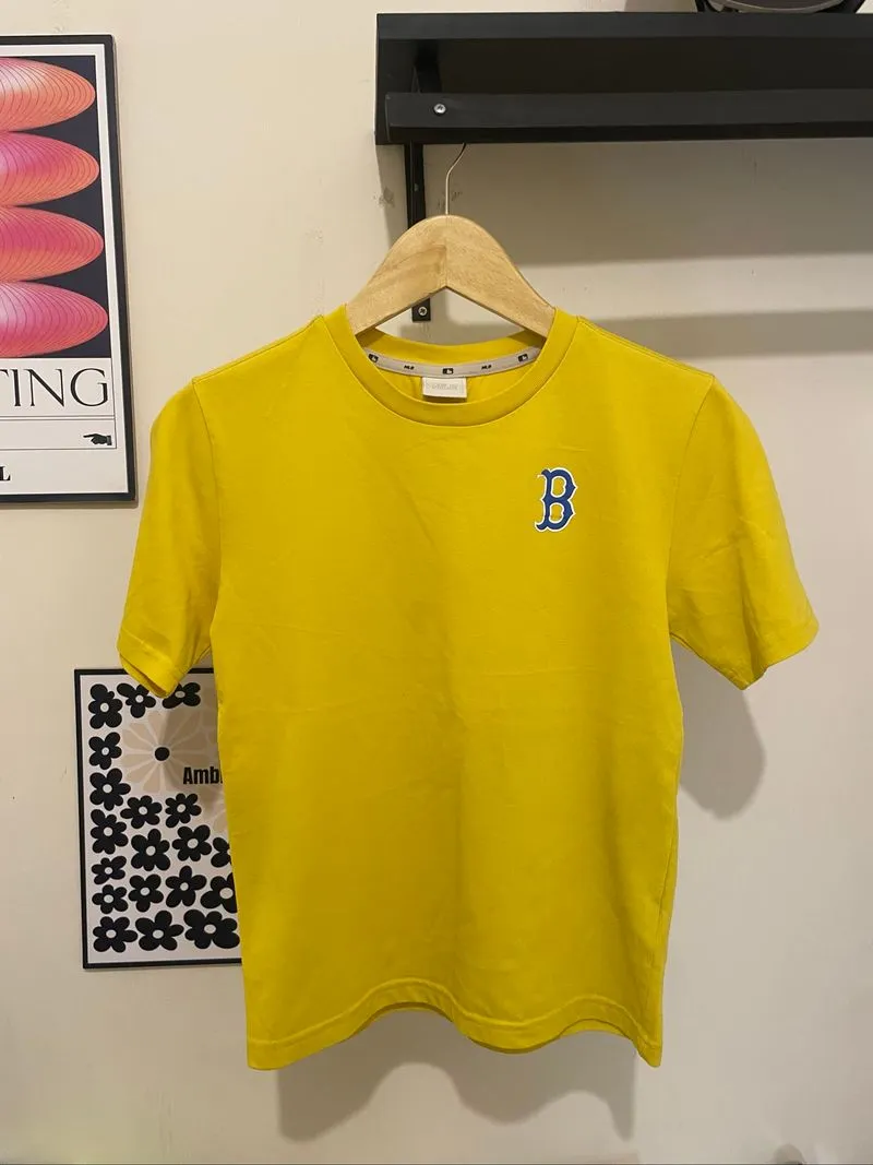  MLB Stripe T-Shirt Kuning Original photo 1