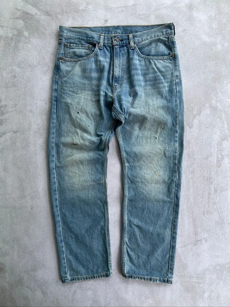 Levi's 505 Straight Leg blue washed jeans 00s photo 1