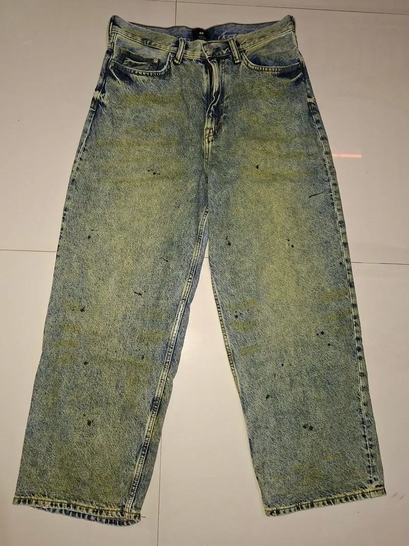 baggy jeans hnm 31/30 dirty wash distressed pocket photo 1