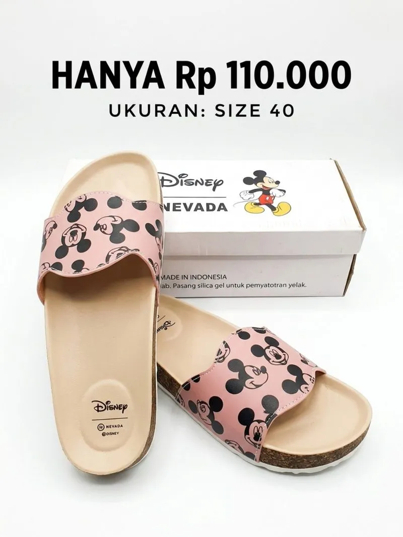Sendal Slide DISNEY Mickey Mouse X NEVADA Wanita ukuran 40 photo 1