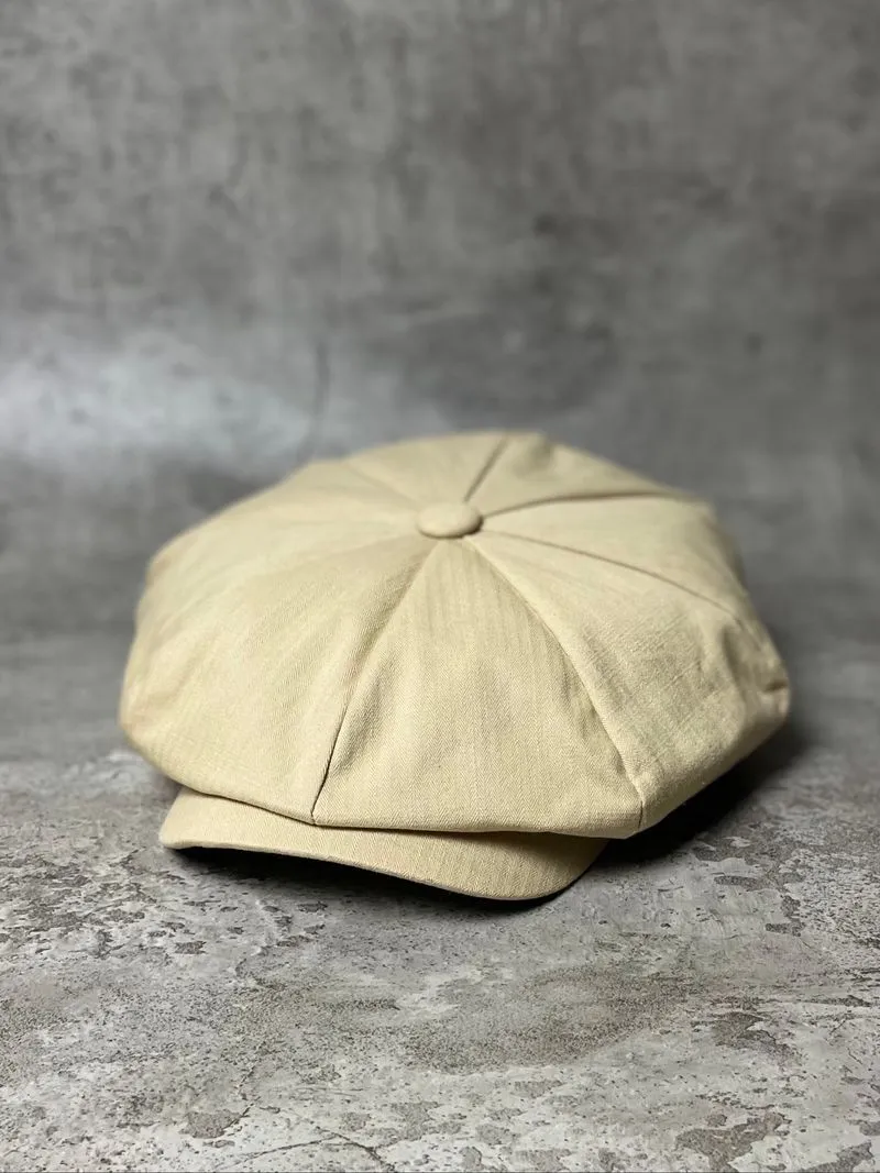Topi Gatsby Newsboy Cap Klasik Unbrand Beige Katun Second Or photo 1