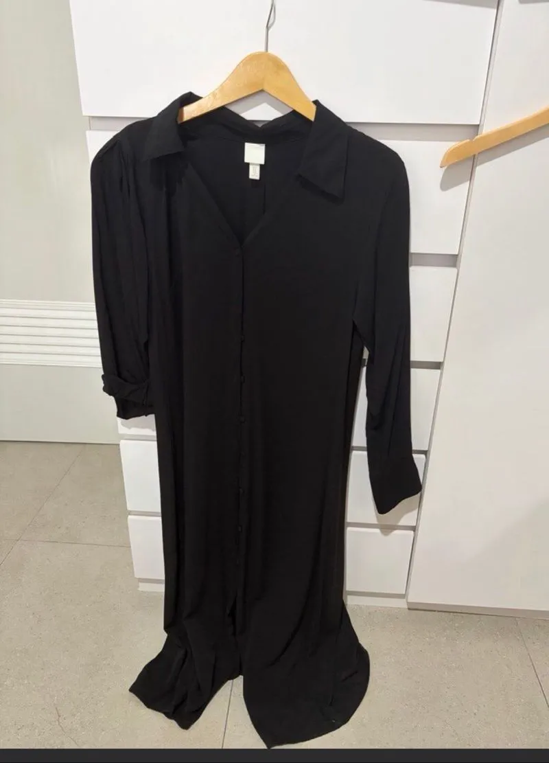 H&M - Midi Black Dress photo 1