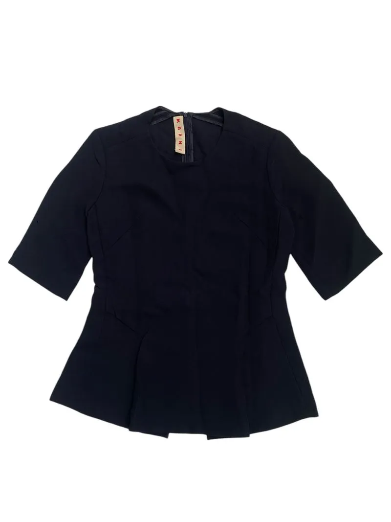 Marni Black Pleated Blouse photo 1