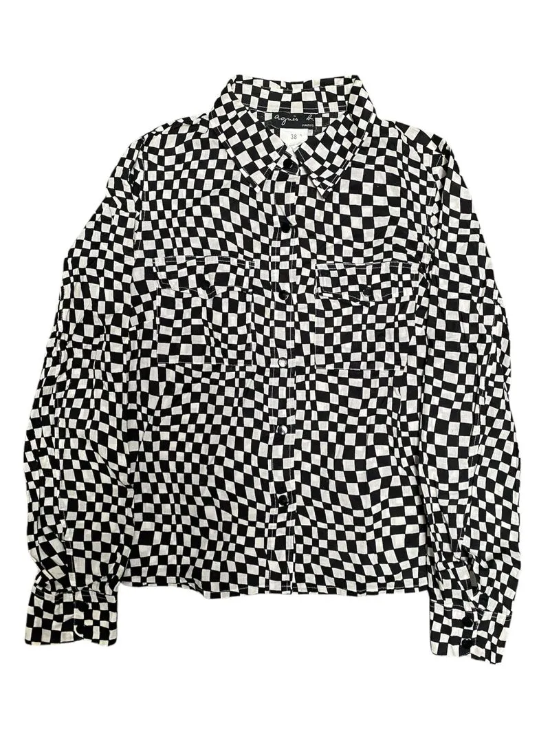 Agnes B Trippy Checkerboard Longsleeve Shirt photo 1