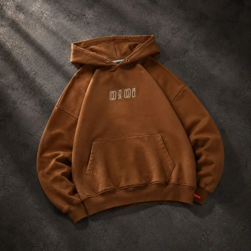 Hoodie oioi brown Korean gemoy boxy photo 1