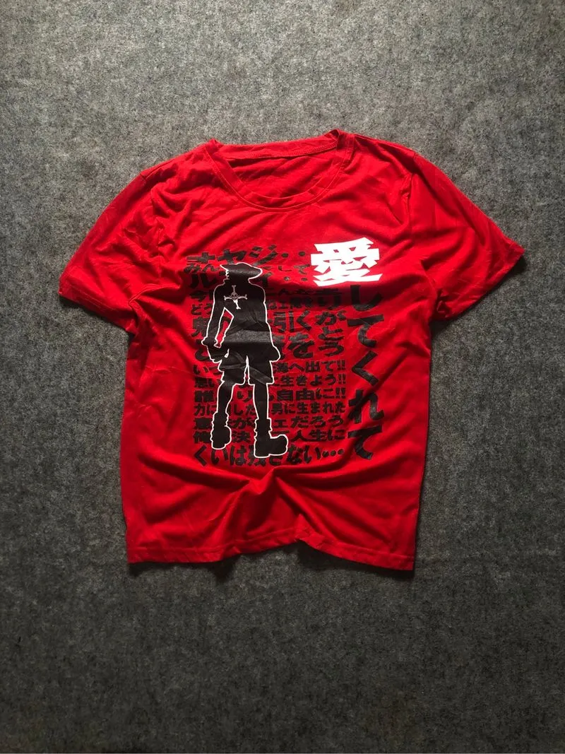 one piece red tshirt photo 1