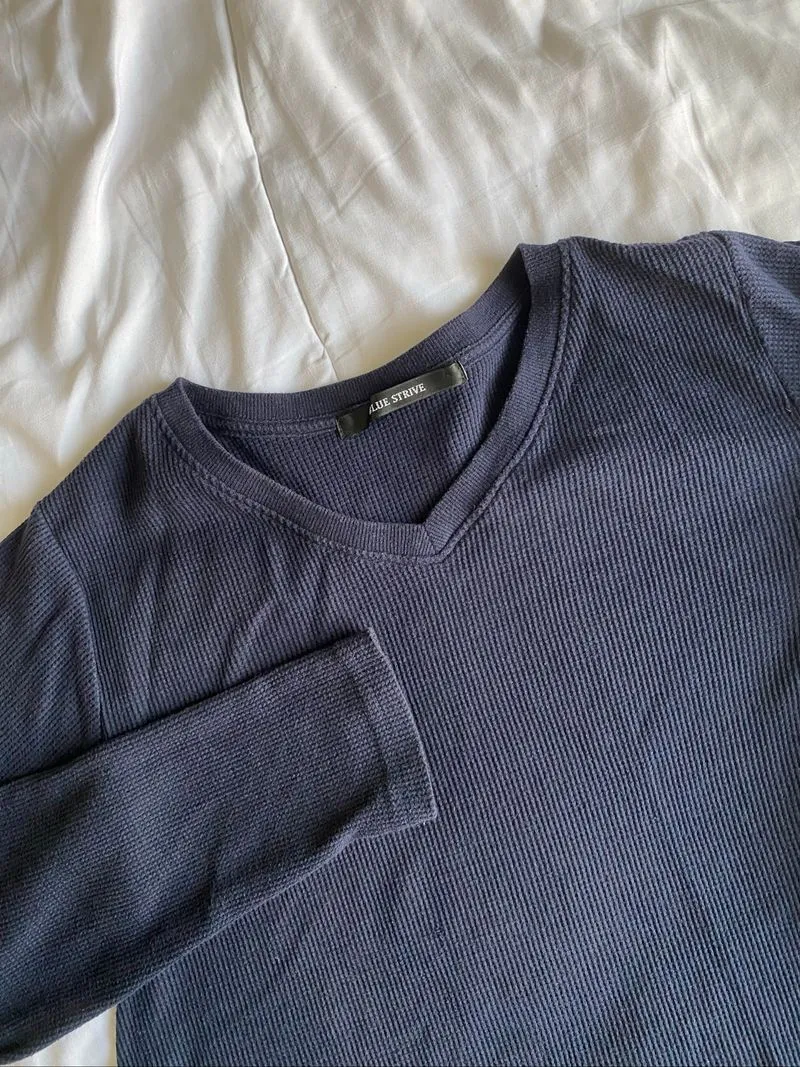 blue strive waffle long sleeve photo 1
