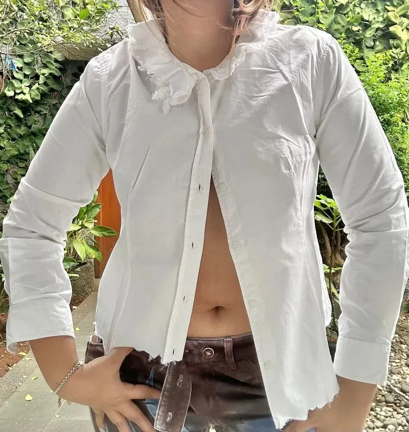 Kemeja Blouse Putih Rework S photo 1