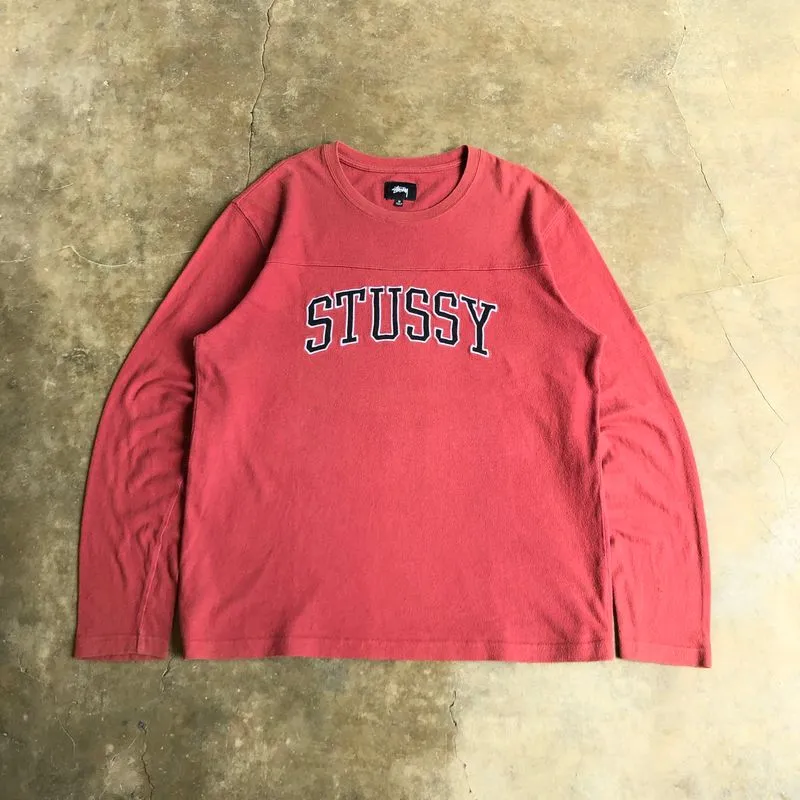 Stussy Kent Football Embroidery Longslevee Tee  photo 1