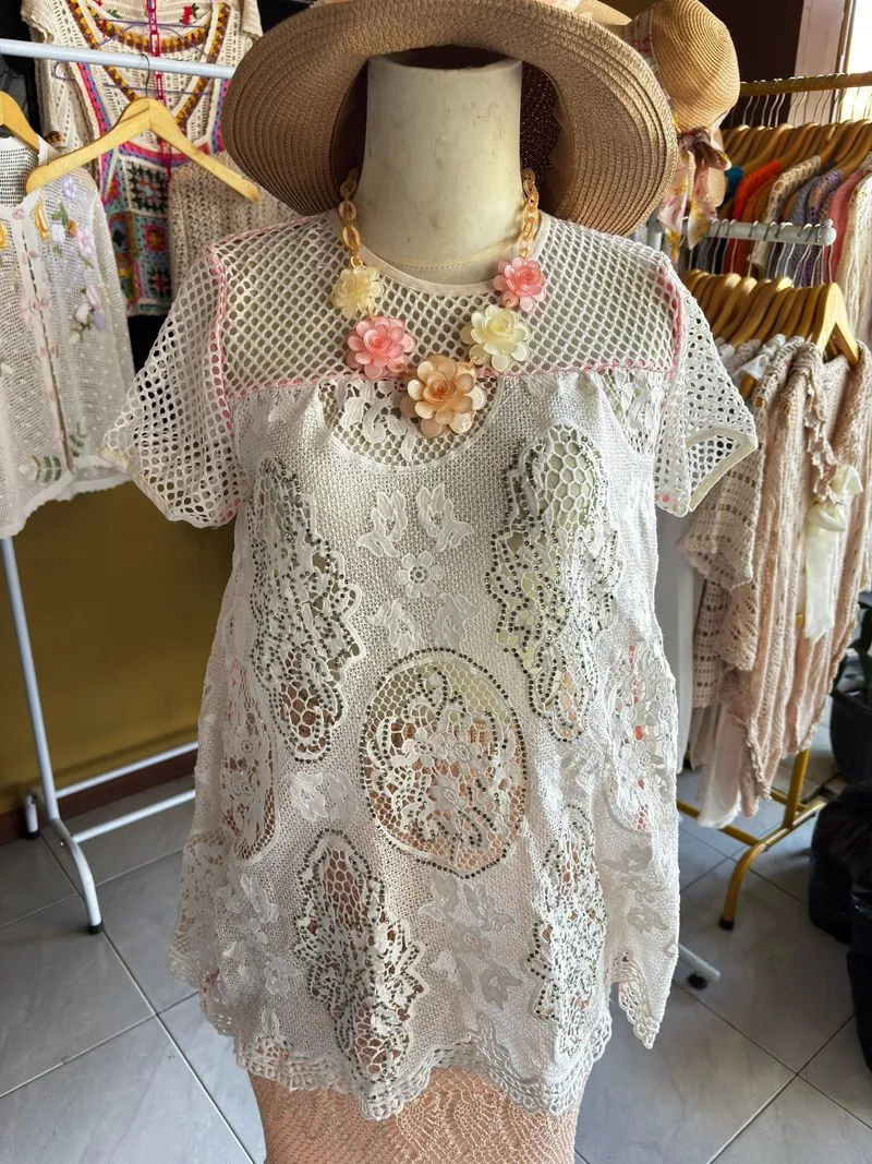 Blouse Atasan Renda Gaya Korea BBH Ukuran S/M photo 1
