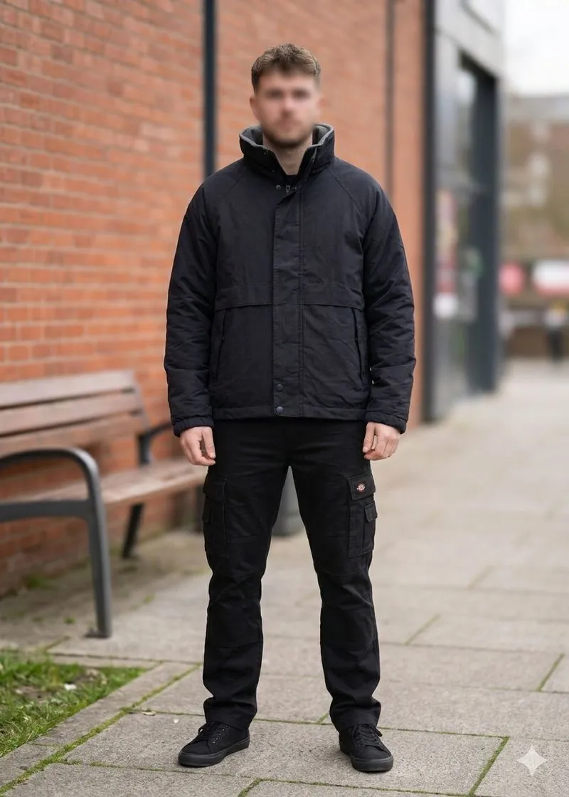 Hoodie Parka Nautica Black Denim Washing Style photo 1