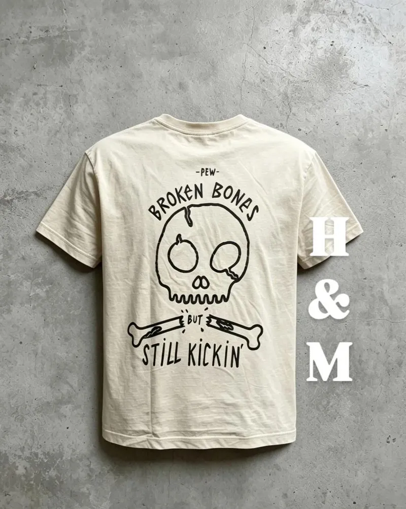 T-SHIRT KAOS H&M BROKEN BONES ART SABLON photo 1
