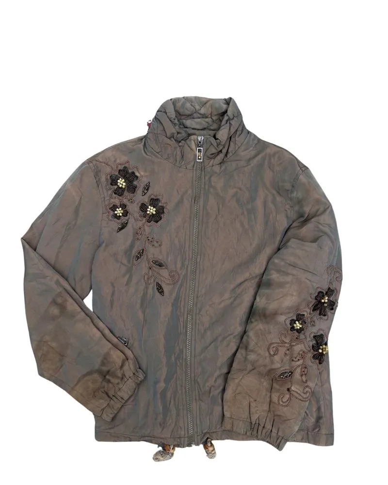 Morikei Sequins Brown Metallic Vintage Jacket photo 1