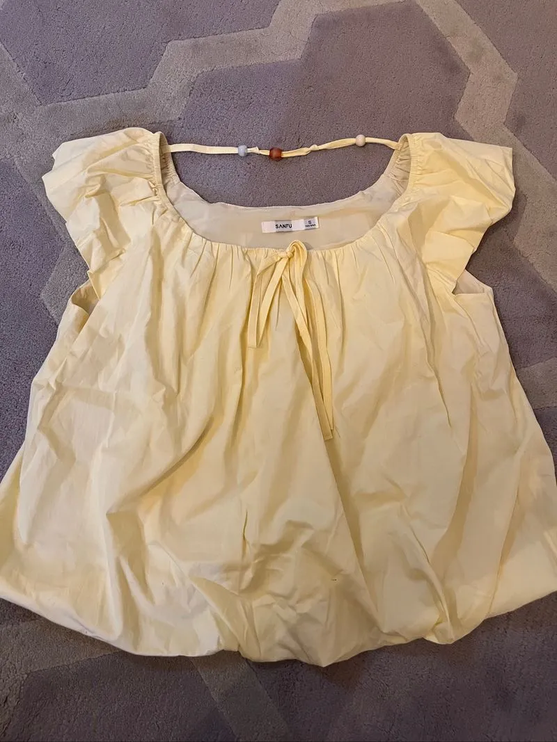 Sanfu butter yellow balloon top photo 1
