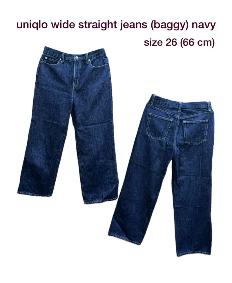 uniqlo wide straight jeans (baggy jeans) photo 1