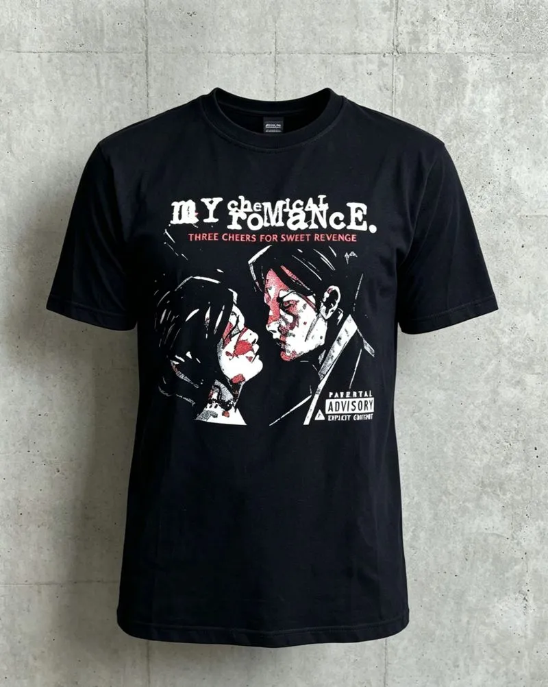 T-SHIRT KAOS BAND MY CHEMICAL ROMANCE BOOTLEG ART SABLON .
 photo 1