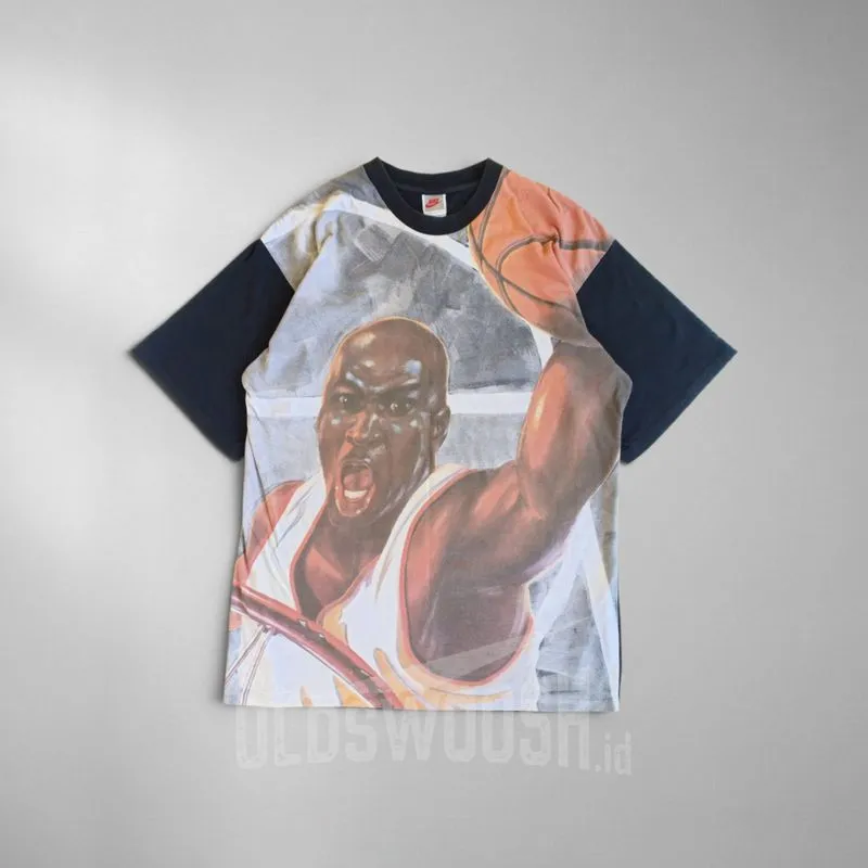 Kaos Nike Michael Jordan Big Face All Over Print Vintage photo 1