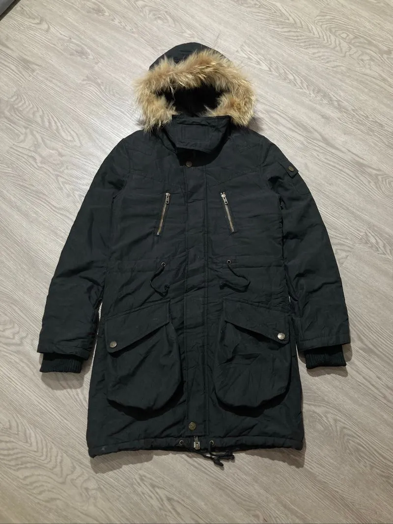 2000s Banana Seven Down Fur Jacket Goa Apocalypse Style photo 1