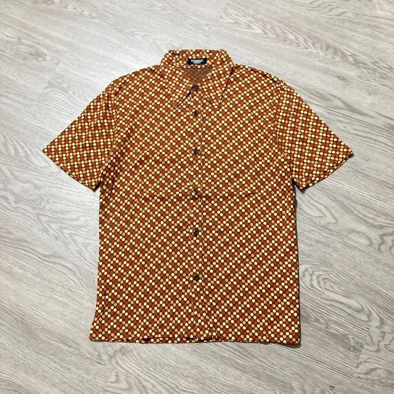 2000s Tornado Mart Japan Polkadot Motif Button Up Shirt photo 1