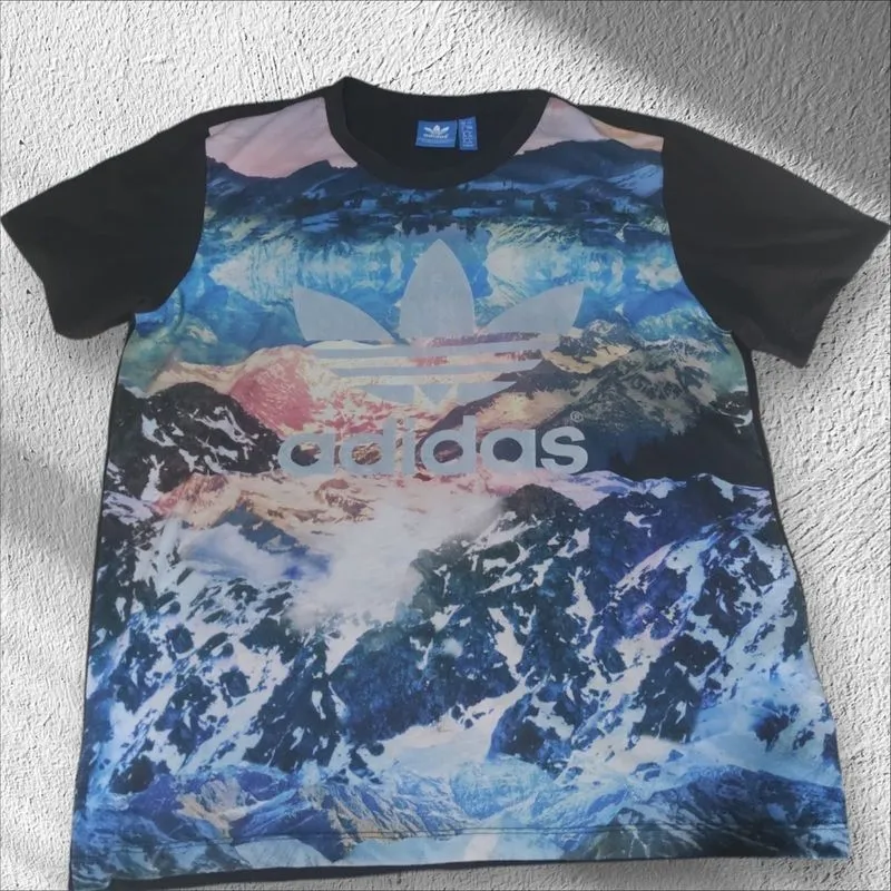Adidas Black Mountain Clash All Over AO Trefoil Big Logo!! photo 1