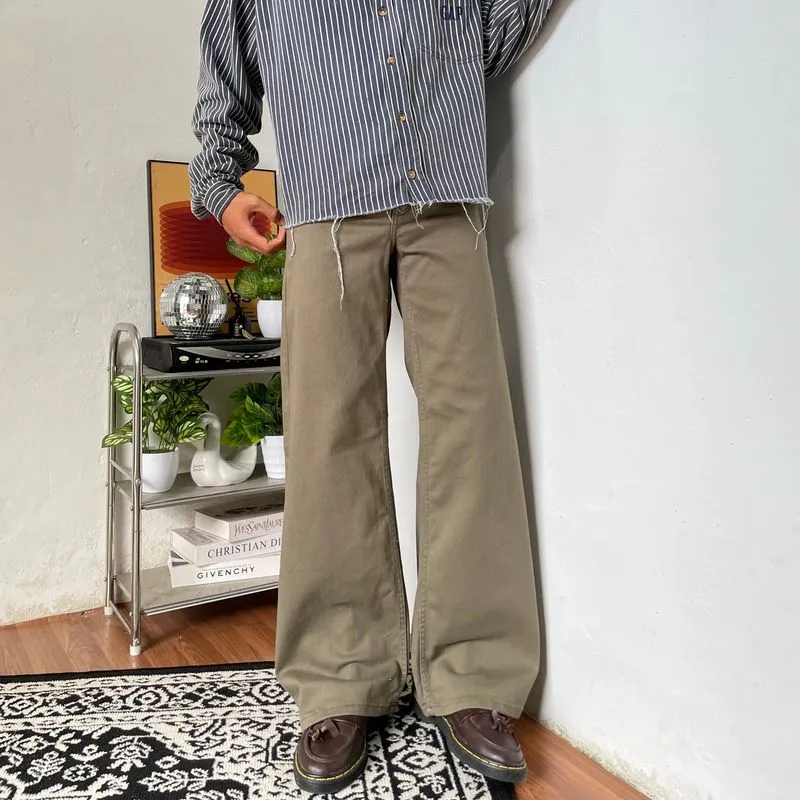 h&m Green olive bootcut Flare fit photo 1