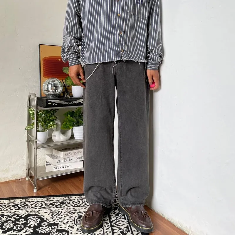 00’s denim Baggy solid black loose fit photo 1