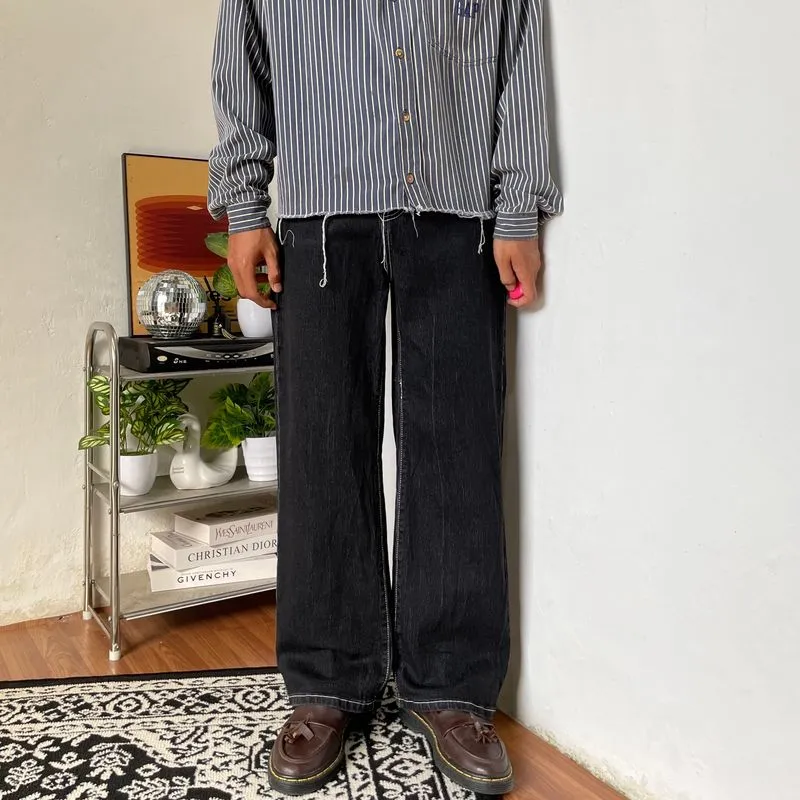 Men’s denim full black Baggy jeans photo 1