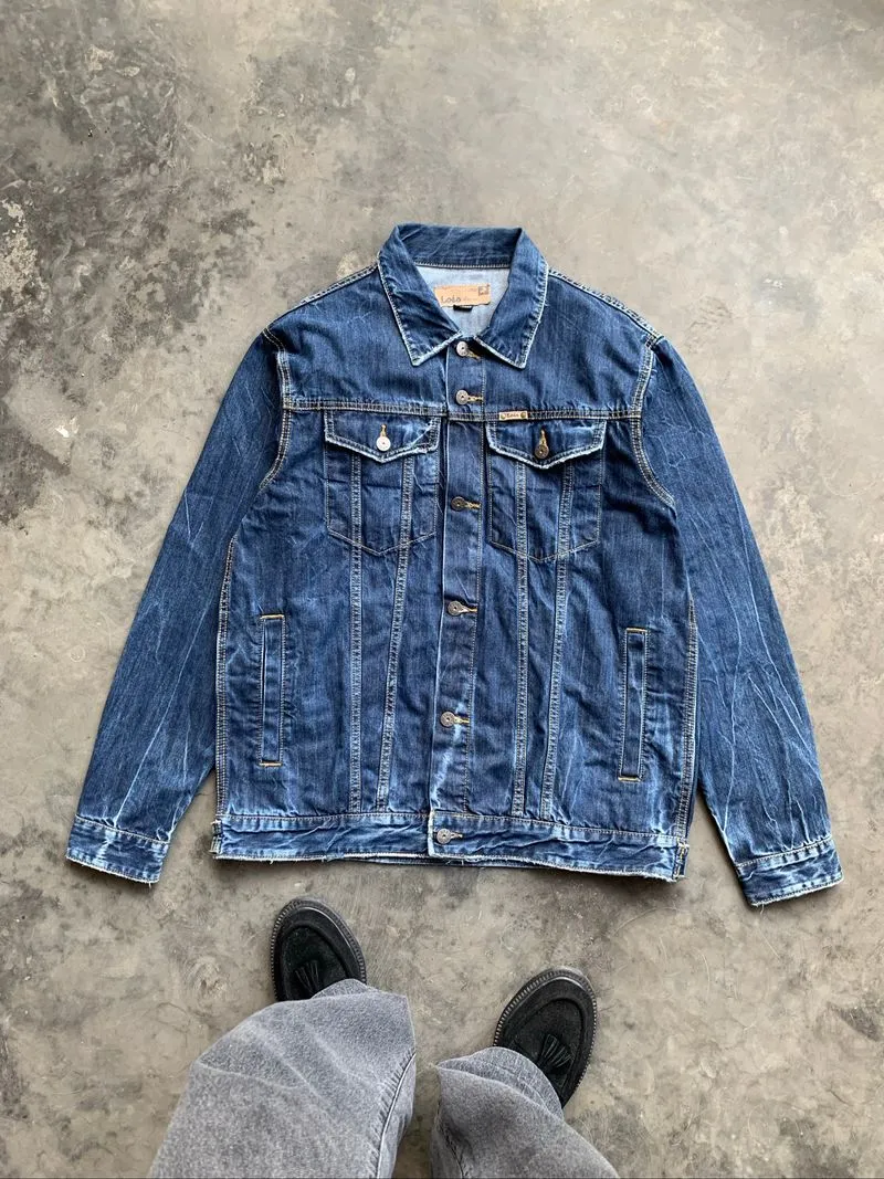 00's Vintage Lois Trucker Fading Jacket Jeans photo 1