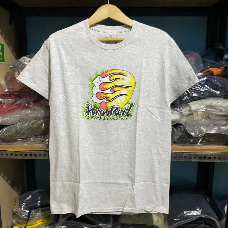Krooked Skateboard Gastown T' Grey Size M 72x49 Made in USA photo 1