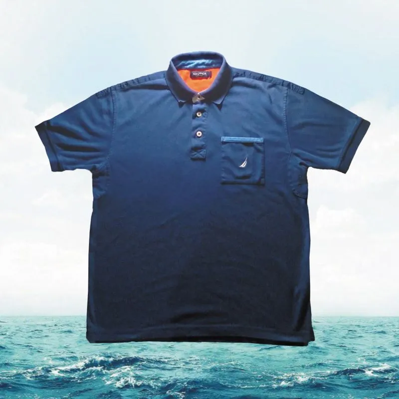 (BISA NEGO) Nautica 🇺🇲 Mens Polo Shirt Blue photo 1