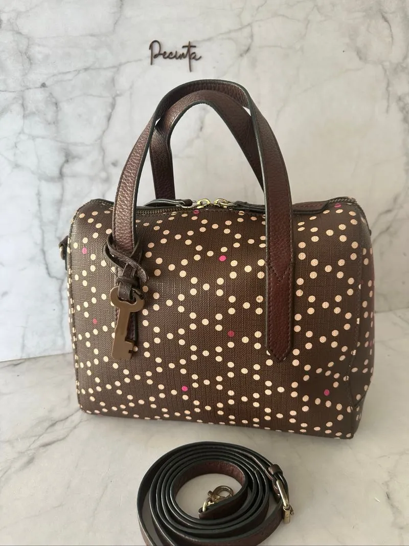 Preloved Fossil Sidney Satchel Cordovan photo 1