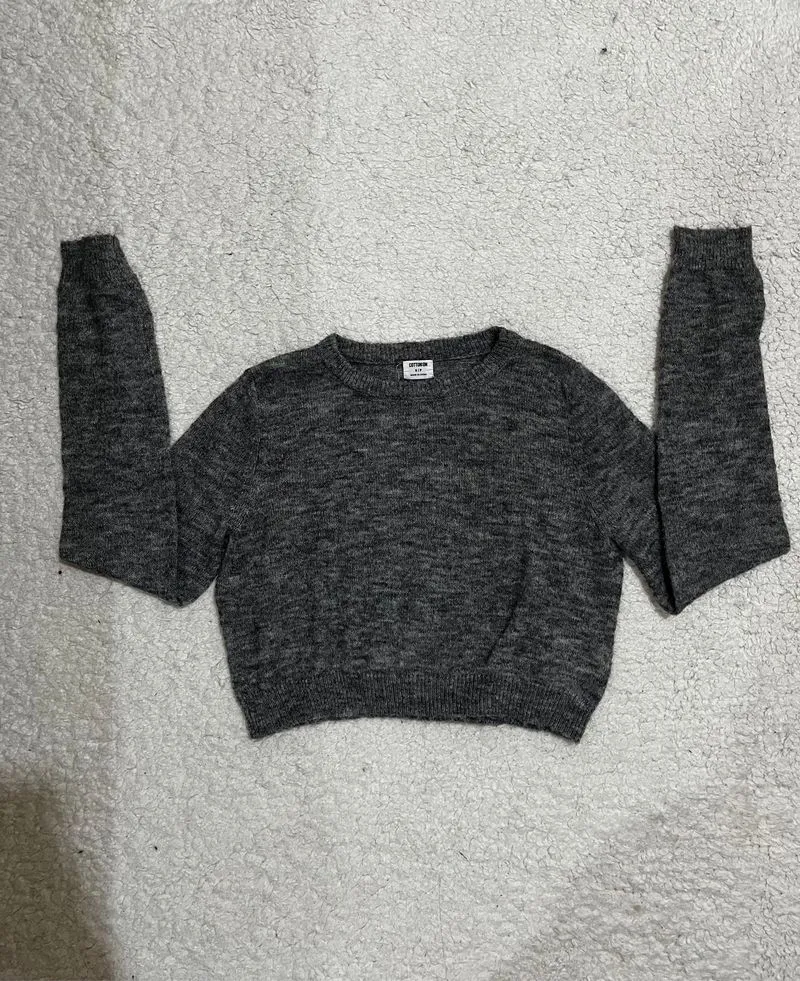 Cotton On Grey Cropped Sweater  photo 1