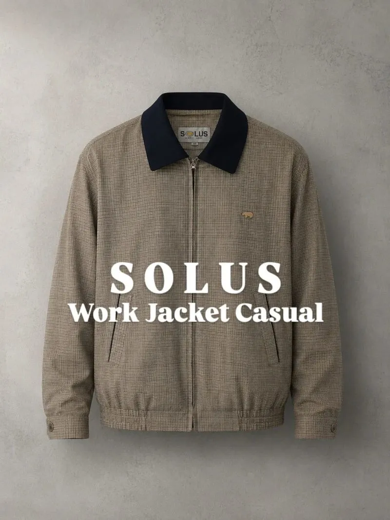 JAKET SOLUS MODEL WORK JACKET CASUAL ART BORDIR DALEMAN INER photo 1
