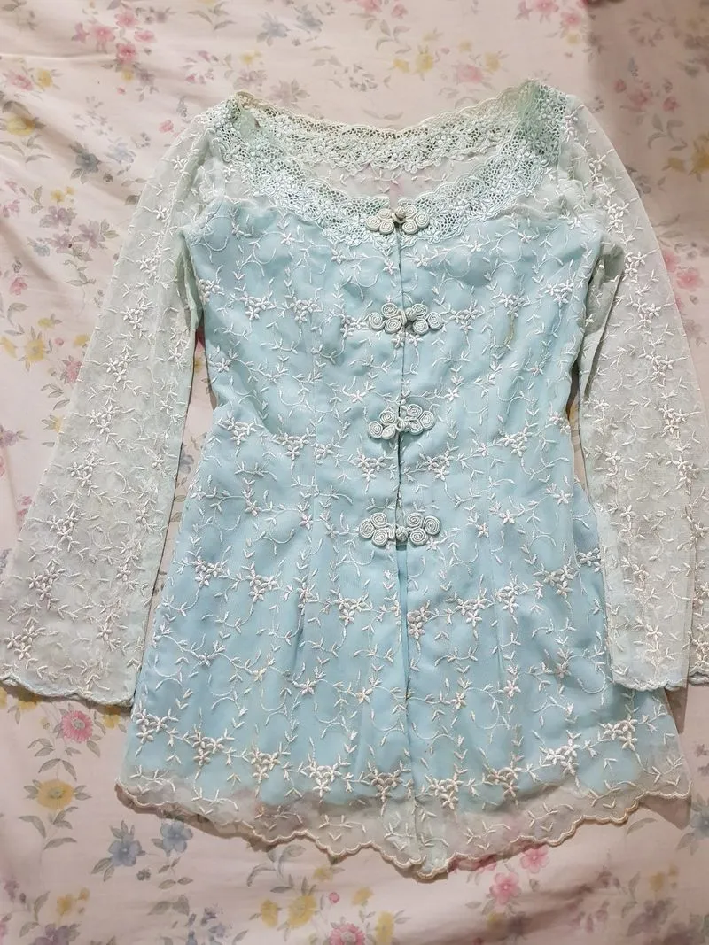 Setelan Kebaya Modern Brukat dan Rok Span Belah Depan photo 1