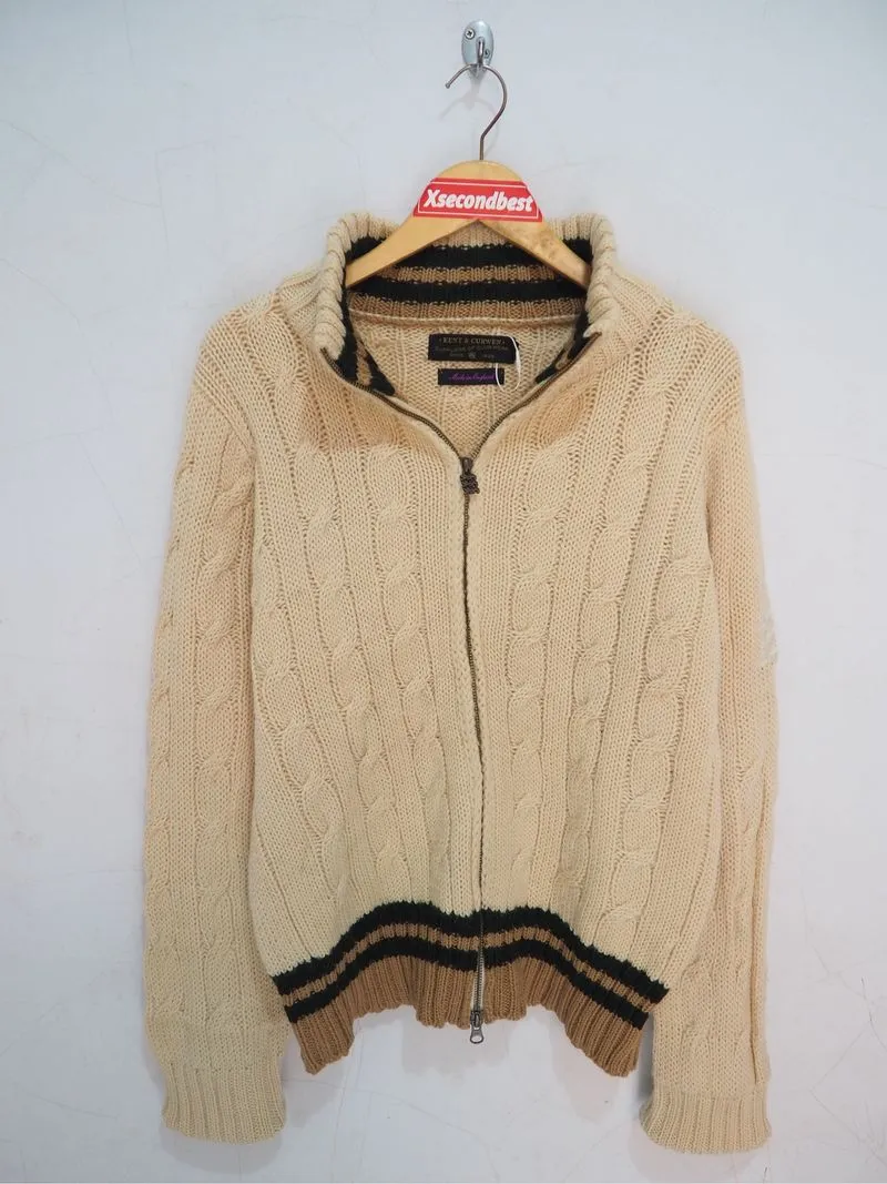 KENT & CURWEN CABLE KNIT CARDIGAN photo 1