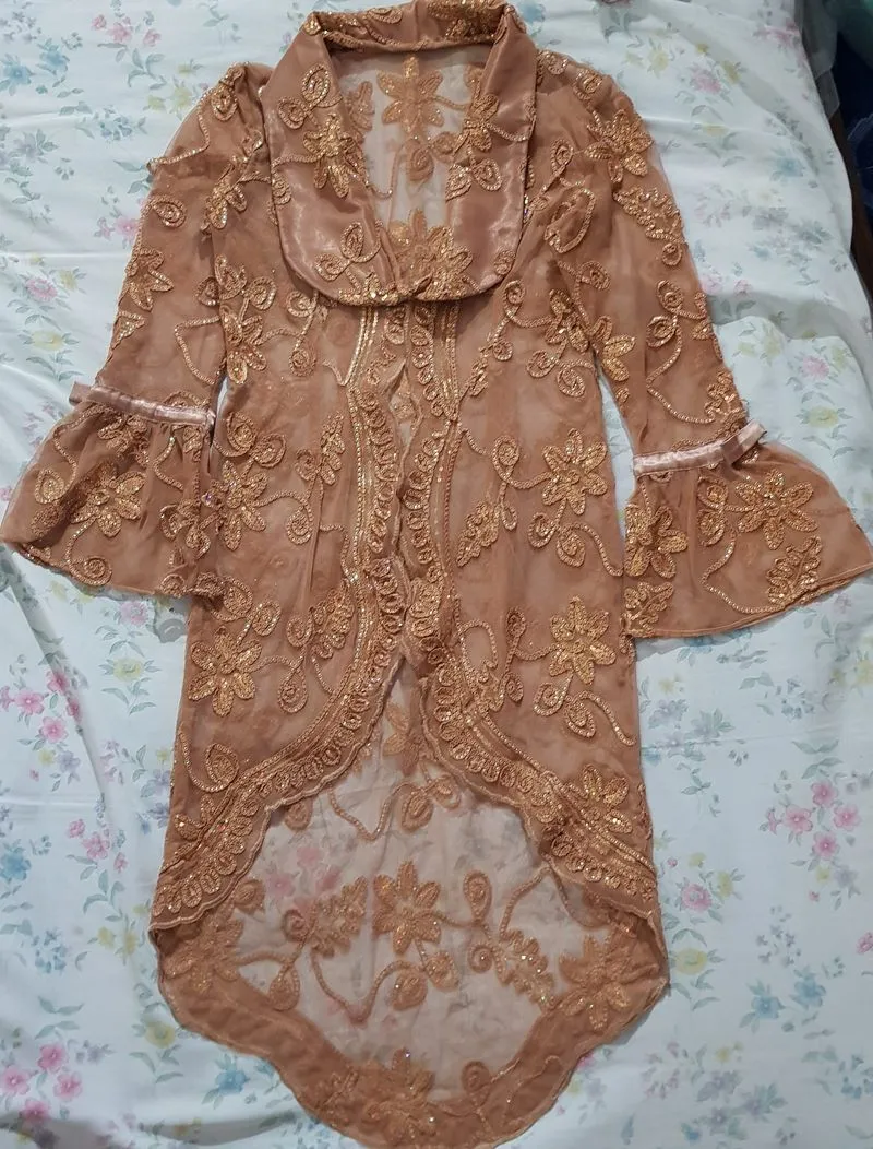 Kebaya Modern Brokat Tile Rose Gold photo 1