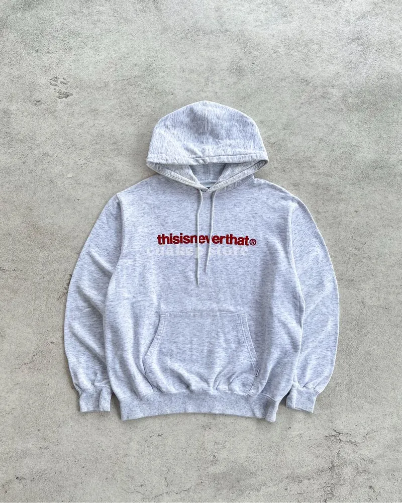 THISISNEVERTHAT T-Logo Hoodie - Maroon Logo photo 1