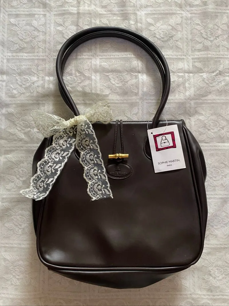 brown totebag photo 1