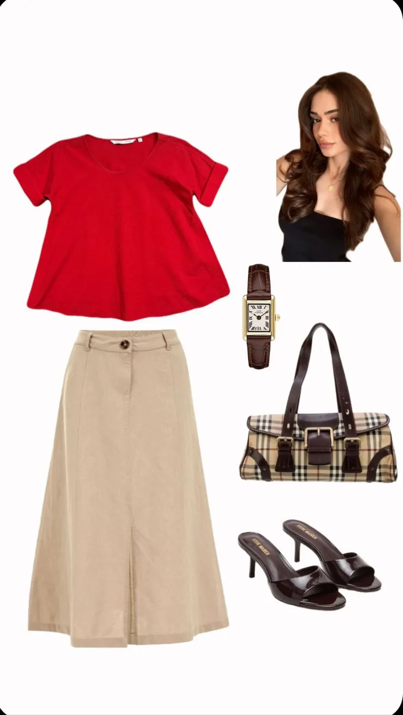 Uniqlo and Lemaire seersucker boxy red blouse photo 1
