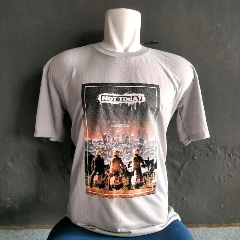 Kaos Art Vespa Vintage Fashion Retro Klasik Baju Abu-Abu photo 1