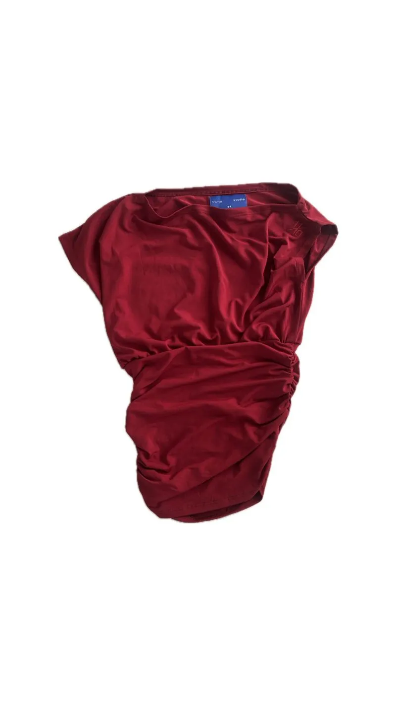 Ruched Waist Off Shoulder Top photo 1