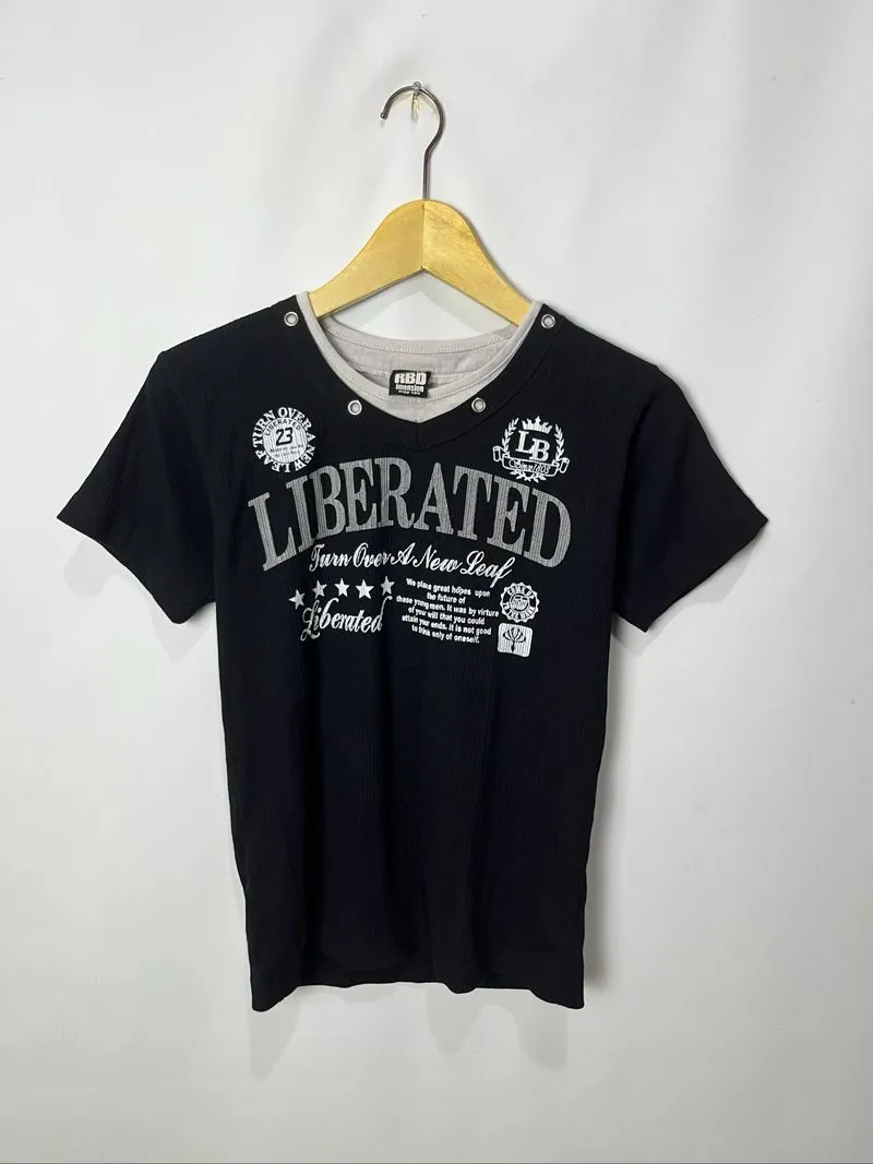 y2k poem layering tee photo 1