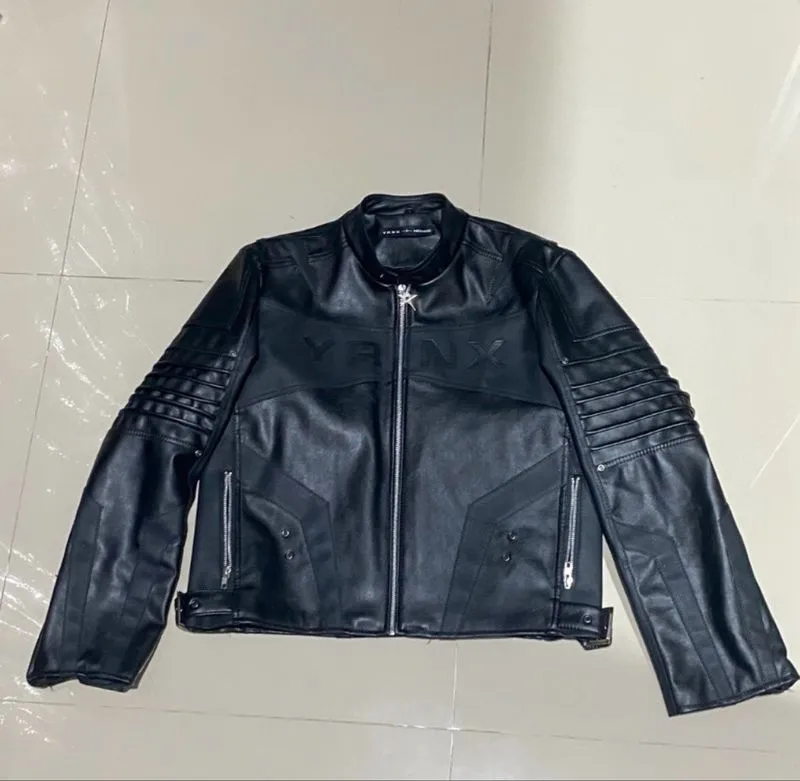 YRNX X HECATES NOCTAINE LEATHER BIKER JACKET photo 1